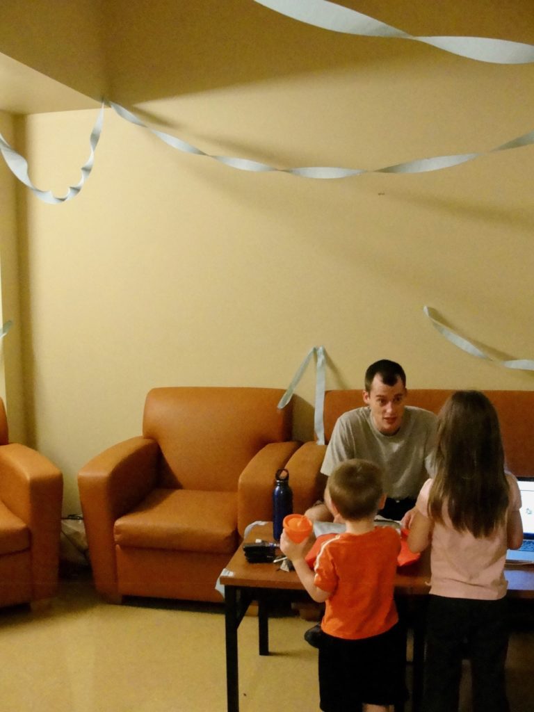 Celebrating Father's Day in the dorms at NST.